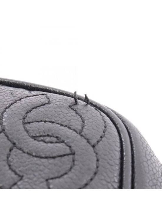 Chanel Backpack Triple CC Logo Black Leather Calf Coco